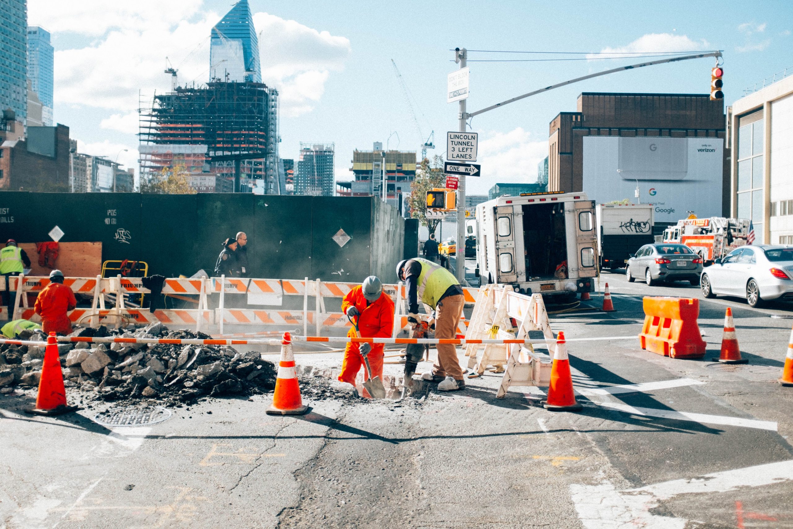 Photo by Nicolas J Leclercq construction worker on street